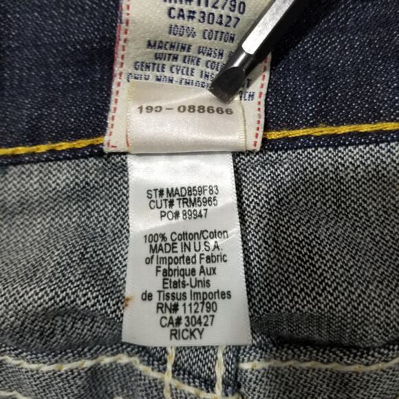 True Religion Jeans Mens 30 Ricky Straight Flap VINTAGE Shallowmaker MAD859F83 - Picture 9 of 13